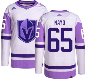 Youth Adidas Vegas Golden Knights Dysin Mayo Gold Hockey Fights Cancer Jersey - Authentic