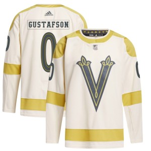 Youth Adidas Vegas Golden Knights Jordan Gustafson Gold Cream 2024 Winter Classic Primegreen Jersey - Authentic