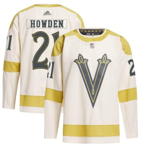 Youth Adidas Vegas Golden Knights Brett Howden Gold Cream 2024 Winter Classic Primegreen Jersey - Authentic