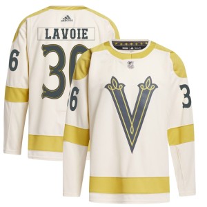 Youth Adidas Vegas Golden Knights Raphael Lavoie Gold Cream 2024 Winter Classic Primegreen Jersey - Authentic