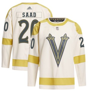 Youth Adidas Vegas Golden Knights Brandon Saad Gold Cream 2024 Winter Classic Primegreen Jersey - Authentic