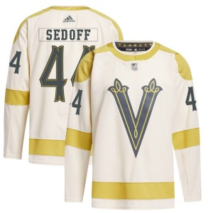 Youth Adidas Vegas Golden Knights Christoffer Sedoff Gold Cream 2024 Winter Classic Primegreen Jersey - Authentic