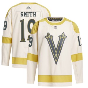 Youth Adidas Vegas Golden Knights Reilly Smith Gold Cream 2024 Winter Classic Primegreen Jersey - Authentic