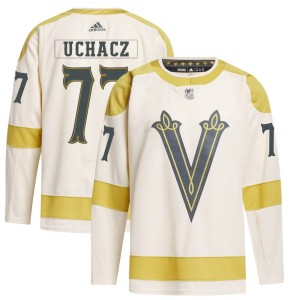 Youth Adidas Vegas Golden Knights Kai Uchacz Gold Cream 2024 Winter Classic Primegreen Jersey - Authentic