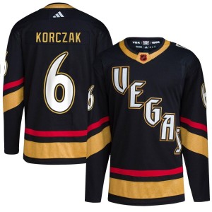 Men's Adidas Vegas Golden Knights Kaedan Korczak Gold Black Reverse Retro 2.0 Jersey - Authentic