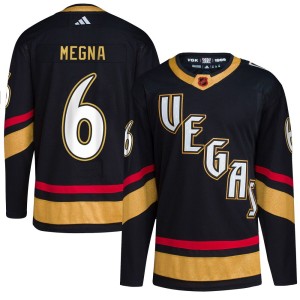 Men's Adidas Vegas Golden Knights Jaycob Megna Gold Black Reverse Retro 2.0 Jersey - Authentic