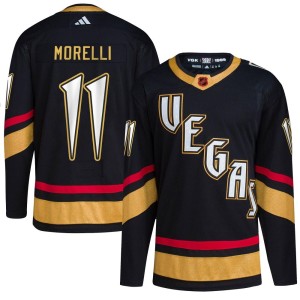 Men's Adidas Vegas Golden Knights Mason Morelli Gold Black Reverse Retro 2.0 Jersey - Authentic