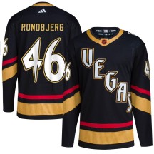 Men's Adidas Vegas Golden Knights Jonas Rondbjerg Gold Black Reverse Retro 2.0 Jersey - Authentic