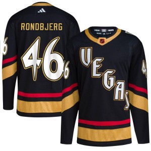 Men's Adidas Vegas Golden Knights Jonas Rondbjerg Gold Black Reverse Retro 2.0 Jersey - Authentic
