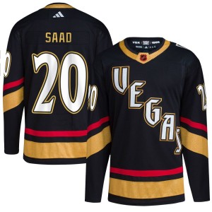 Men's Adidas Vegas Golden Knights Brandon Saad Gold Black Reverse Retro 2.0 Jersey - Authentic