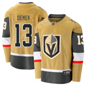 Youth Fanatics Branded Vegas Golden Knights Jakub Demek Gold Breakaway 2020/21 Alternate Jersey - Premier