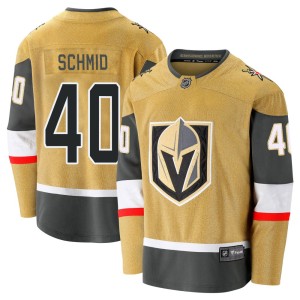 Youth Fanatics Branded Vegas Golden Knights Akira Schmid Gold Breakaway 2020/21 Alternate Jersey - Premier