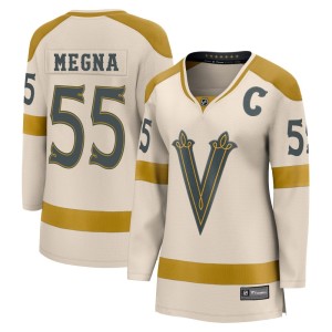 Women's Fanatics Branded Vegas Golden Knights Jaycob Megna Gold Cream 2024 Winter Classic Jersey - Breakaway