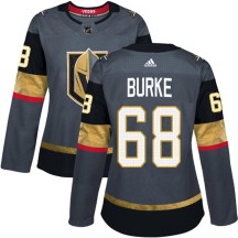 Women's Adidas Vegas Golden Knights Callahan Burke Gold Gray Home Jersey - Authentic