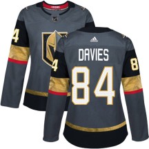 Women's Adidas Vegas Golden Knights Jeremy Davies Gold Gray Home Jersey - Authentic