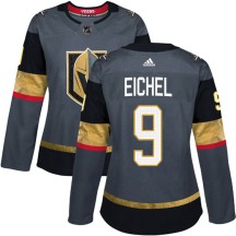Women's Adidas Vegas Golden Knights Jack Eichel Gold Gray Home Jersey - Authentic