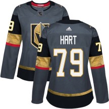 Women's Adidas Vegas Golden Knights Carter Hart Gold Gray Home Jersey - Authentic