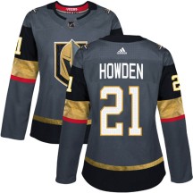 Women's Adidas Vegas Golden Knights Brett Howden Gold Gray Home Jersey - Authentic