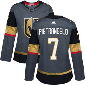 Women's Adidas Vegas Golden Knights Alex Pietrangelo Gold Gray Home Jersey - Authentic