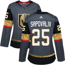 Women's Adidas Vegas Golden Knights Matyas Sapovaliv Gold Gray Home Jersey - Authentic