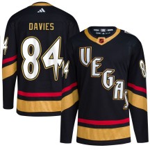 Youth Adidas Vegas Golden Knights Jeremy Davies Gold Black Reverse Retro 2.0 Jersey - Authentic