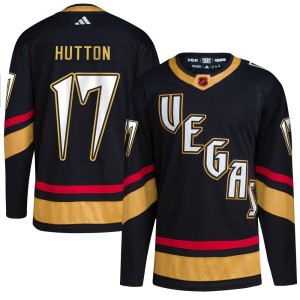 Youth Adidas Vegas Golden Knights Ben Hutton Gold Black Reverse Retro 2.0 Jersey - Authentic