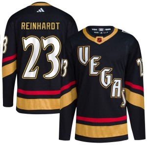 Youth Adidas Vegas Golden Knights Cole Reinhardt Gold Black Reverse Retro 2.0 Jersey - Authentic
