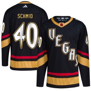 Youth Adidas Vegas Golden Knights Akira Schmid Gold Black Reverse Retro 2.0 Jersey - Authentic