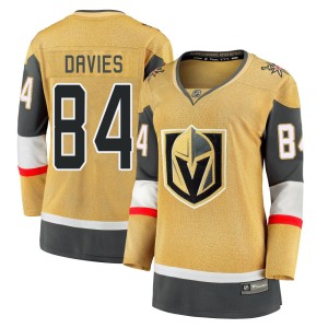 Women's Fanatics Branded Vegas Golden Knights Jeremy Davies Gold Breakaway 2020/21 Alternate Jersey - Premier
