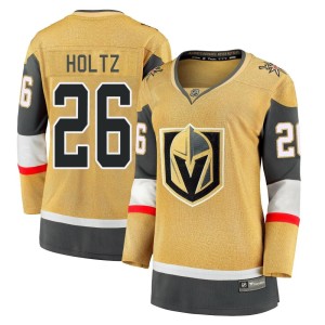 Women's Fanatics Branded Vegas Golden Knights Alexander Holtz Gold Breakaway 2020/21 Alternate Jersey - Premier