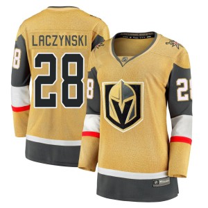 Women's Fanatics Branded Vegas Golden Knights Tanner Laczynski Gold Breakaway 2020/21 Alternate Jersey - Premier