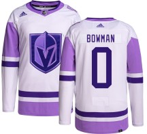 Men's Adidas Vegas Golden Knights Braeden Bowman Gold Hockey Fights Cancer Jersey - Authentic