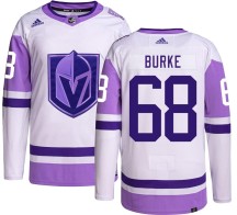 Men's Adidas Vegas Golden Knights Callahan Burke Gold Hockey Fights Cancer Jersey - Authentic