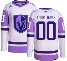 Men's Adidas Vegas Golden Knights Custom Gold Custom Hockey Fights Cancer Jersey - Authentic