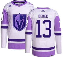 Men's Adidas Vegas Golden Knights Jakub Demek Gold Hockey Fights Cancer Jersey - Authentic