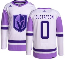 Men's Adidas Vegas Golden Knights Jordan Gustafson Gold Hockey Fights Cancer Jersey - Authentic