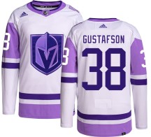 Men's Adidas Vegas Golden Knights Jordan Gustafson Gold Hockey Fights Cancer Jersey - Authentic