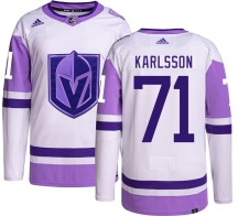 Men's Adidas Vegas Golden Knights William Karlsson Gold Hockey Fights Cancer Jersey - Authentic