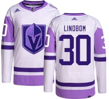 Men's Adidas Vegas Golden Knights Carl Lindbom Gold Hockey Fights Cancer Jersey - Authentic