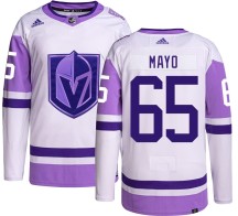 Men's Adidas Vegas Golden Knights Dysin Mayo Gold Hockey Fights Cancer Jersey - Authentic