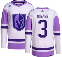 Men's Adidas Vegas Golden Knights Brayden McNabb Gold Hockey Fights Cancer Jersey - Authentic