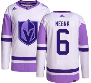 Men's Adidas Vegas Golden Knights Jaycob Megna Gold Hockey Fights Cancer Jersey - Authentic