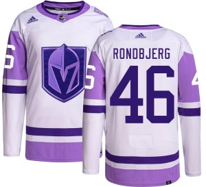 Men's Adidas Vegas Golden Knights Jonas Rondbjerg Gold Hockey Fights Cancer Jersey - Authentic