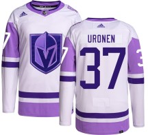 Men's Adidas Vegas Golden Knights Tuomas Uronen Gold Hockey Fights Cancer Jersey - Authentic