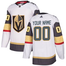 Men's Adidas Vegas Golden Knights Custom Gold Custom White Away Jersey - Authentic