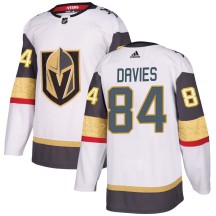 Men's Adidas Vegas Golden Knights Jeremy Davies Gold White Away Jersey - Authentic