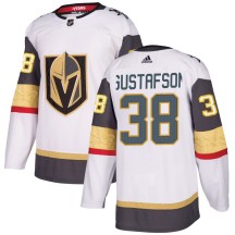 Men's Adidas Vegas Golden Knights Jordan Gustafson Gold White Away Jersey - Authentic