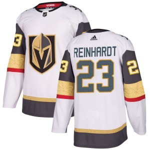 Men's Adidas Vegas Golden Knights Cole Reinhardt Gold White Away Jersey - Authentic