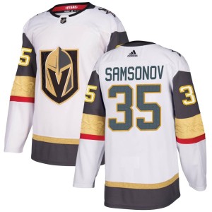 Men's Adidas Vegas Golden Knights Ilya Samsonov Gold White Away Jersey - Authentic