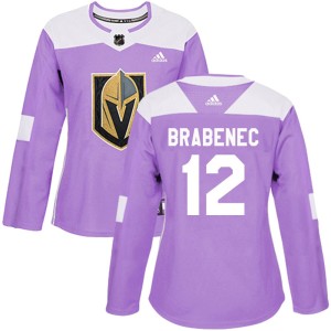 Women's Adidas Vegas Golden Knights Jakub Brabenec Purple Fights Cancer Practice Jersey - Authentic